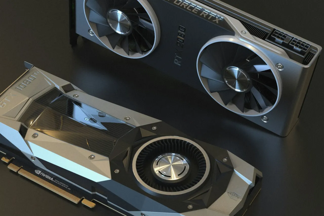 Yüksek performanslı oyuncu bilgisayarının RGB aydınlatmalı ekran kartı